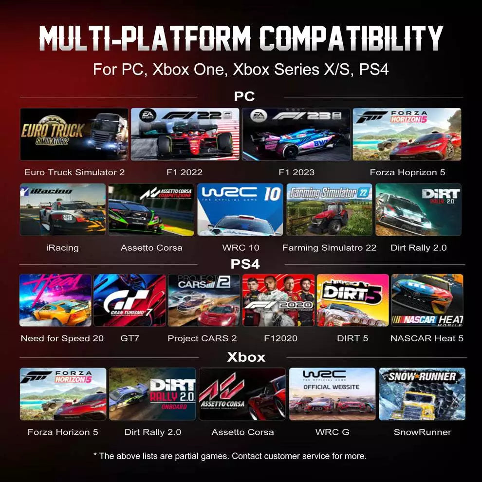 PXN Racing Wheel w/ Pedals PXN-V10 Pro