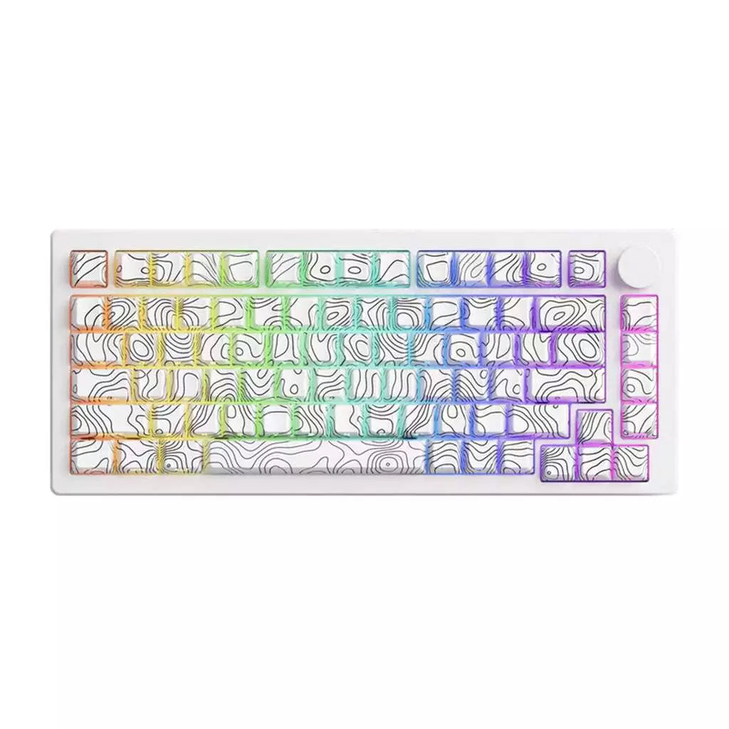 MonsGeek M1 V5 Contour Lines Aluminum Case Multi-Mode Hot-Swappable Mechanical Keyboard (Akko V3 Piano Pro Switch)