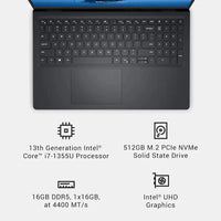 Dell 15.6" 2K Touchscreen Intel Core i7 1355U 16GB DDR5 RAM / 512 GB Intel UHD Graphics Windows 11 Carbon Black LDC15250-7427BLK-PUS