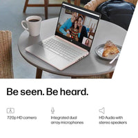 HP 14" HD Laptop Intel N150 Processor 4GB RAM / 128GB UFS Intel Graphics Windows 11 home Pale Rose Gold 14-dq6105dx
