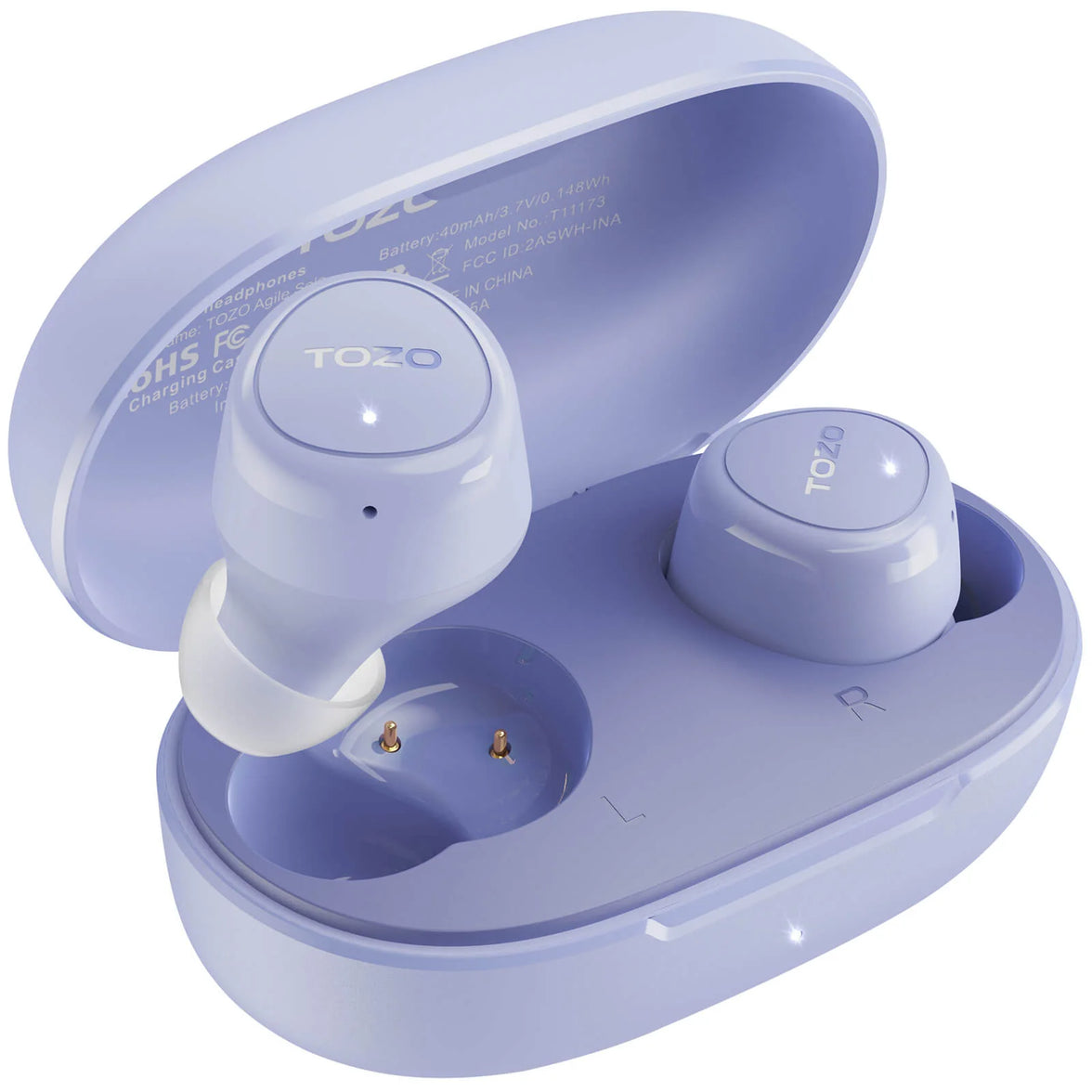 TOZO TWS Earbuds Agile Solo Mini Wireless IPX4 7hr Playtime V53 BT 30mAh 300mAh Case