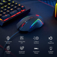 Redragon S141 RYLO Combo Wired Gaming Keyboard & Mouse Bundle