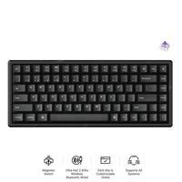 Keychron K2 HE 75% Wireless Hot-Swappable RGB Magnetic Switch Custom Keyboard (Gateron Double-Rail Magnetic Nebula Switch)