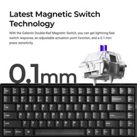Keychron K2 HE 75% Wireless Hot-Swappable RGB Magnetic Switch Custom Keyboard (Gateron Double-Rail Magnetic Nebula Switch)