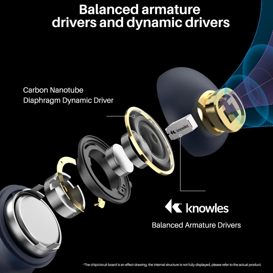TOZO Golden X1 Earbuds Galaxy Blue / Black
