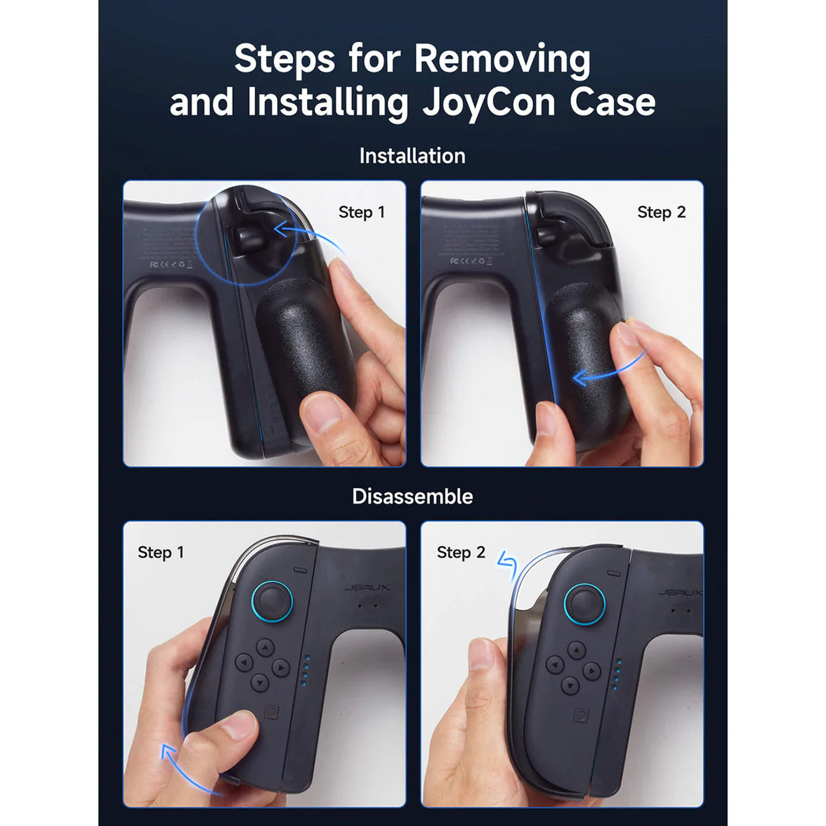 JSAUX JoyVerse Dual Grip for Nintendo Switch 2 Joy-Con (Black) GP0401