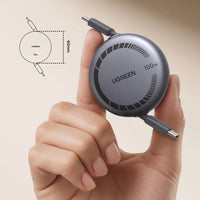 Ugreen Nexode USB-C to USB-C 100W PD Fast Charging Retractable Cable - 1m (L531/65905)
