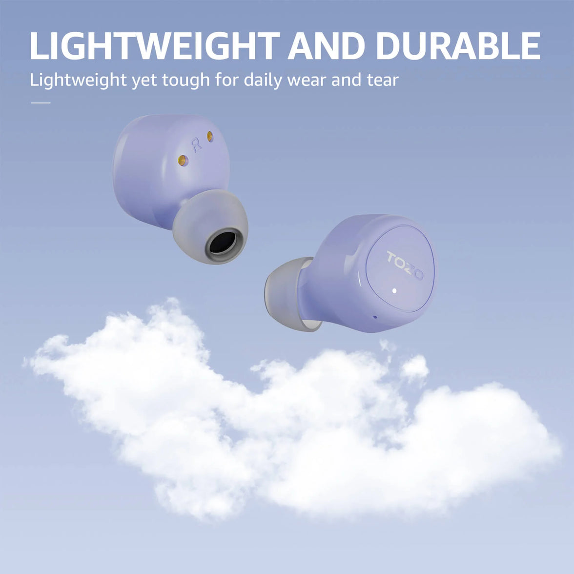 TOZO TWS Earbuds Agile Solo Mini Wireless IPX4 7hr Playtime V53 BT 30mAh 300mAh Case