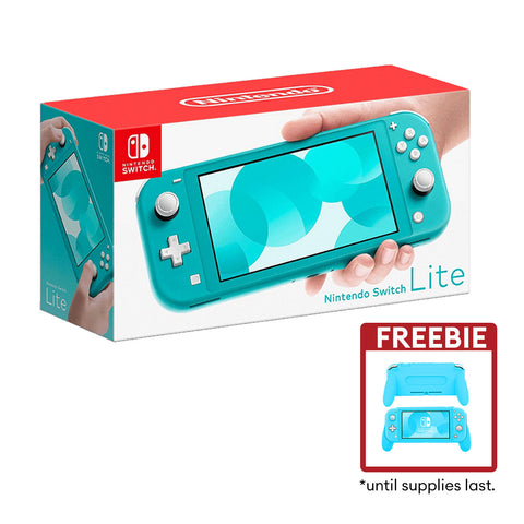 Nintendo Switch Lite - Turquoise Blue with JYS Handle grip