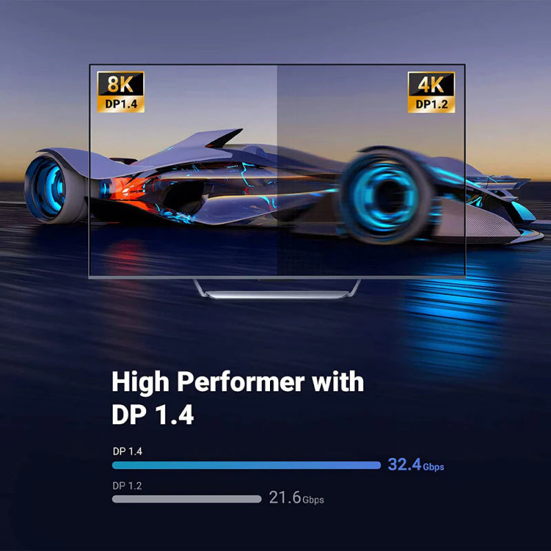 UGREEN DP 1.4 Male To Male Cable - 1.5m (Black) (DP114/80391)