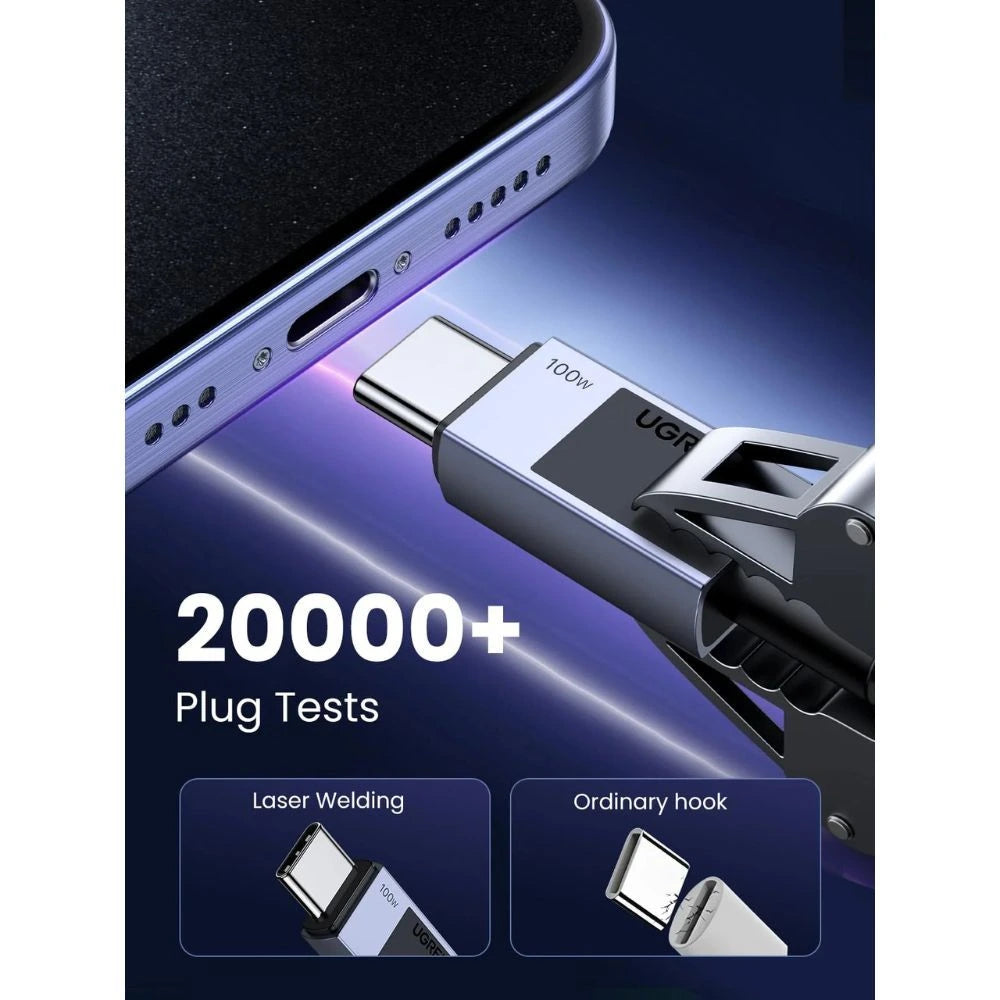 UGREEN USB Type C 2.0 Male To Type C 2.0 Male 5A Data Cable 1M Black (L512/45063)