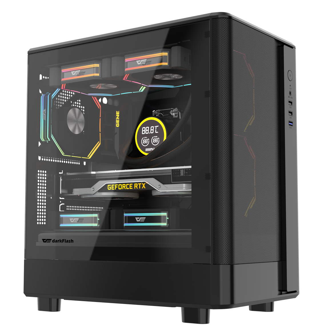 DarkFlash DB330M Mesh M-ATX PC Case