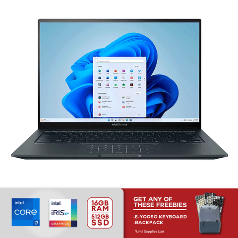 ASUS Zenbook 14.5" 2.8K OLED Touch Laptop - Intel Evo 13th Gen Core i7 Processor 16GB RAM 512GB SSD - Inkwell Gray [Q420VA-EVO.I7512]
