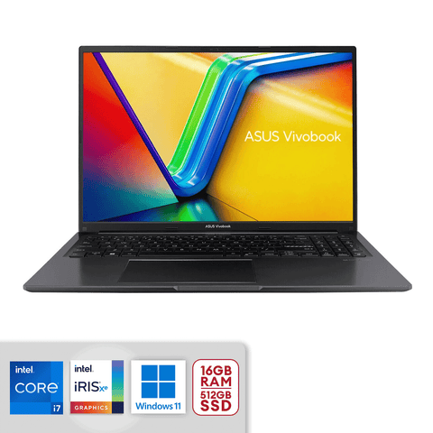 Asus 16" Vivobook Wuxga Laptop Intel I7-1255U 16gb/512gb Win11 Black