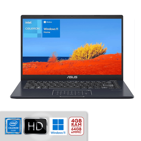 Asus E410K 14" FHD Laptop Celeron N4500 4GB/64GB eMMC Win11