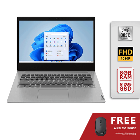 Lenovo Ideapad 3 14IML05 14.0" FHD Intel Core i5-10210U 8GB RAM 512GB SSD Platinum Grey 196119591499