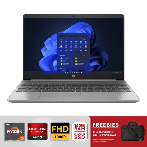 HP 255 G9 15.6" FHD Laptop, Ryzen 5-5625U 16GB/512GB Win 11 Silver