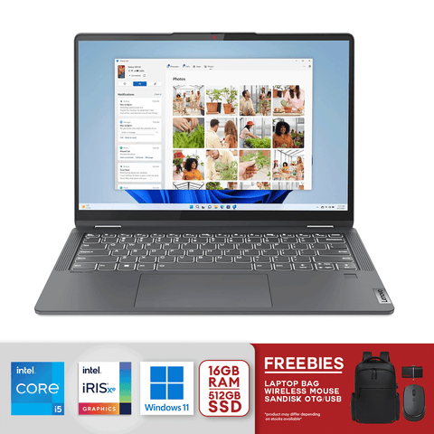 Lenovo Flex 5i 14" FHD Touchscreen 2-in-1 Laptop i5-1235u 8GB/512GB SSD Intel Iris Xe Graphics Storm Grey