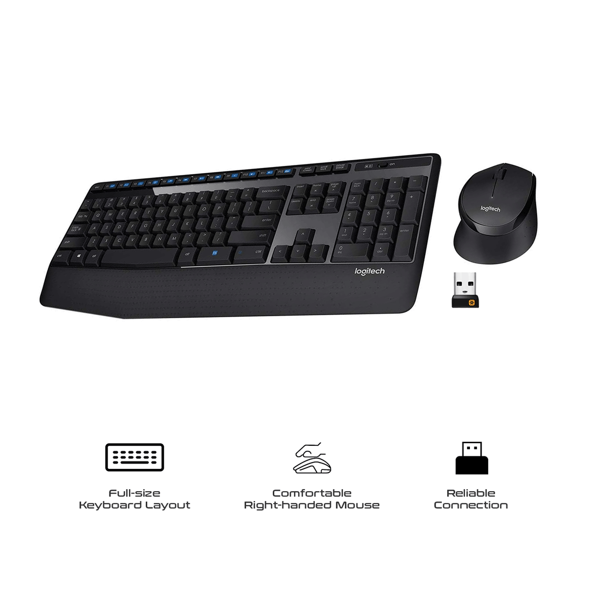Logitech MK345 Wireless Comfort Combo Bundle