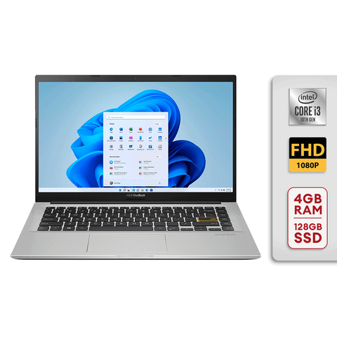 ASUS Vivobook X413JA-211.VBWB 14" Intel 10th Gen i3 4GB Memory 128GB SSD DREAMY WHITE 195553039147