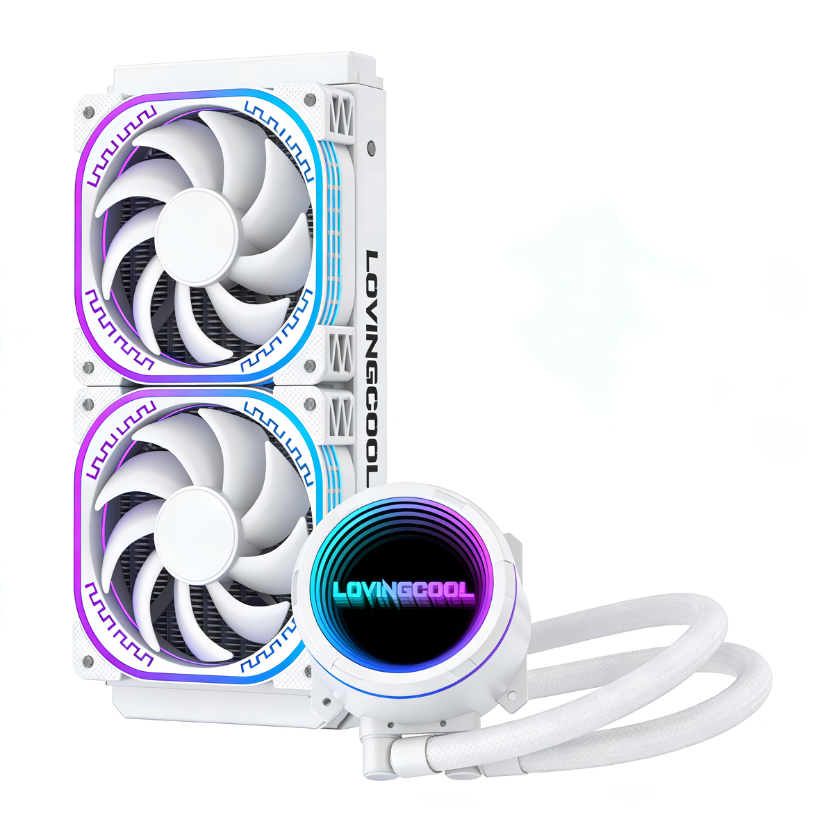 Lovingcool YK-W120-02 120mm AIO ARGB Liquid CPU Cooler with Temp Display
