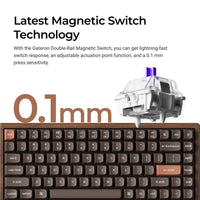 Keychron K2 HE 75% Wireless Hot-Swappable RGB Magnetic Switch Custom Keyboard (Gateron Double-Rail Magnetic Nebula Switch)
