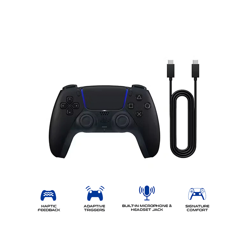 Dual Sense 5 Wireless Controller CFI-ZCT2G Midnight Black with Cable