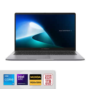 ASUS ExpertBook 14'' WQXGA (2560x1600) IPS 144Hz Intel Core Ultra 5-228V 32GB LPDDR5X RAM 1TB SSD Intel Arc Graphics (FreeDOS) Silver