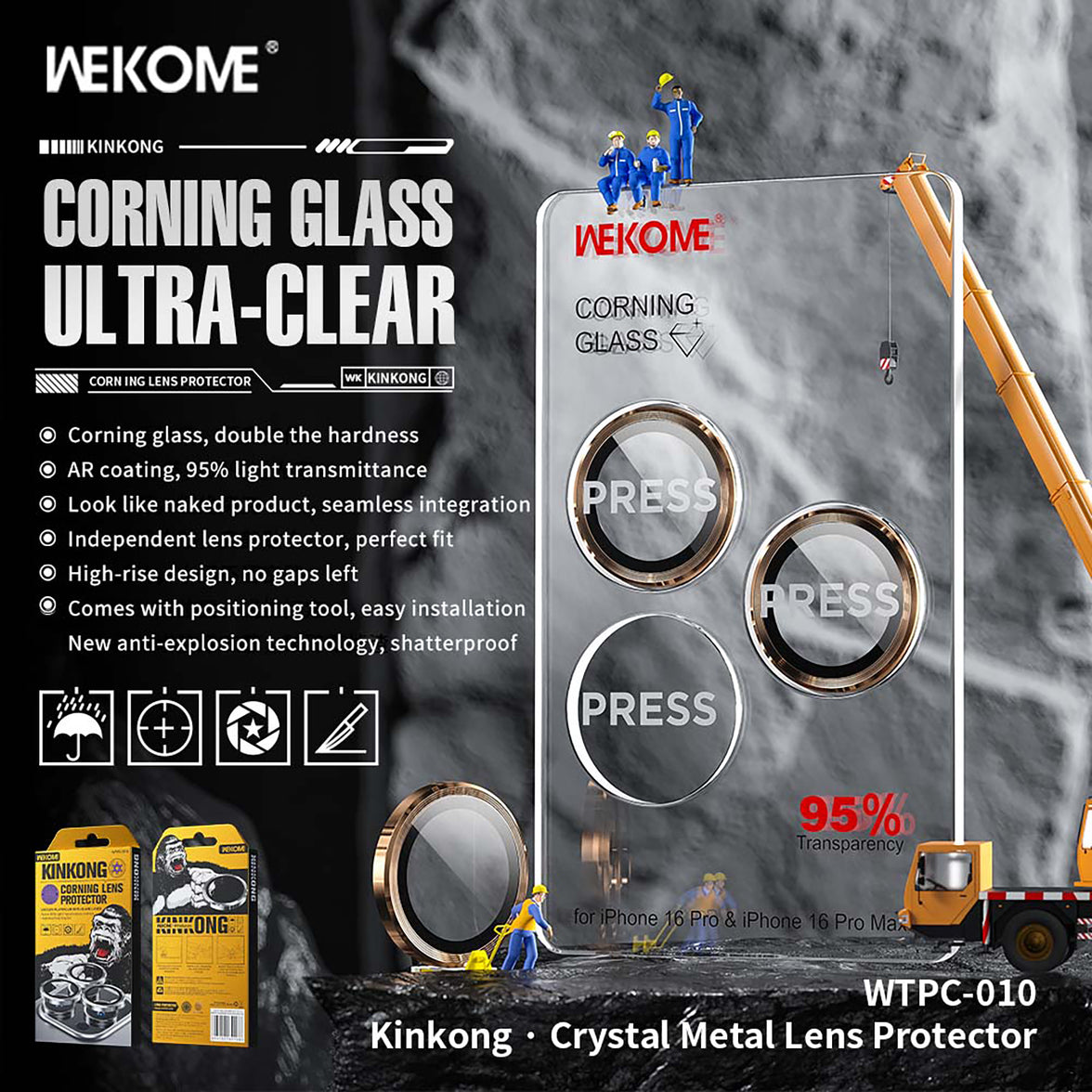WEKOME Lens Protector Crystal Metal IP 16/16plus/16pro WTPC-010