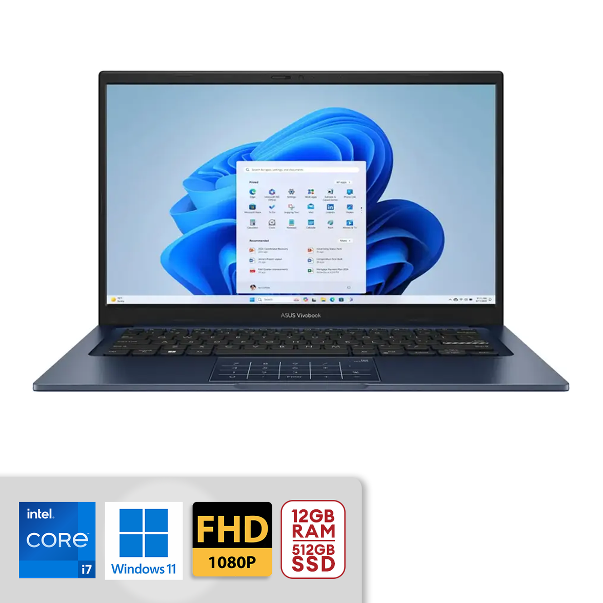 ASUS Vivobook 14 14" FHD Intel Core i7-1355U 12GB RAM / 512GB SSD (X1404V) Win 11 Quiet Blue