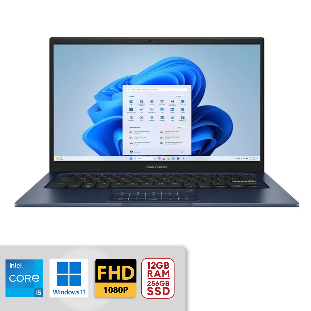 ASUS Vivobook Laptop 14" FHD Intel Core i5-1334U 12GB RAM 256GB SSD PCIe 4.0 Intel UHD Graphics Win 11 - Quiet Blue