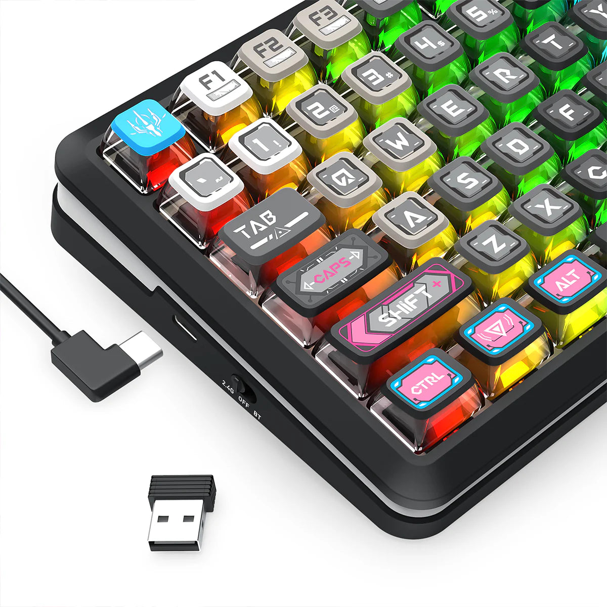 Redragon K708MC RGB Flekact Pro 82 Keys 75% Gasket Mounted Wireless Mechanical Keyboard