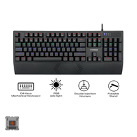 E-Yooso K-662 Rainbow Light 104 Keys Wired Mechanical Keyboard [Black]