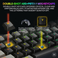 E-Yooso Z-11 61 Keys RGB Backlit Mechanical Gaming Keyboard [Black/Grey] [Brown Switch]