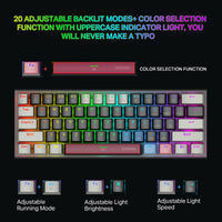 E-Yooso Z-11 61 Keys RGB Backlit Mechanical Gaming Keyboard [Black/Grey] [Brown Switch]