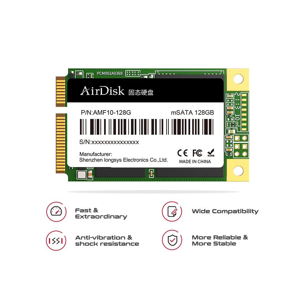 AirDisk 2.5" SSD 128GB/256GB SATA III Solid State Drive | for Desktop Laptop PC AMF