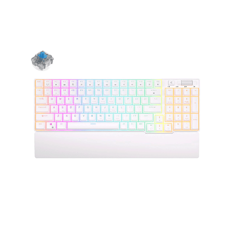 Royal Kludge RK96 Tri Mode RGB 96 Keys Hot Swappable White Mechanical Keyboard White