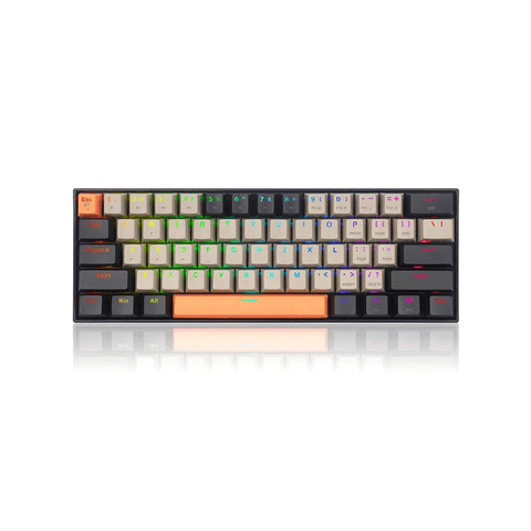 Redragon Draconic Pro Wired/2.4G/BT Mechanical Gaming Keyboard (Dust-Proof Brown) (K530-OG&GY&BK-RGB-PRO)