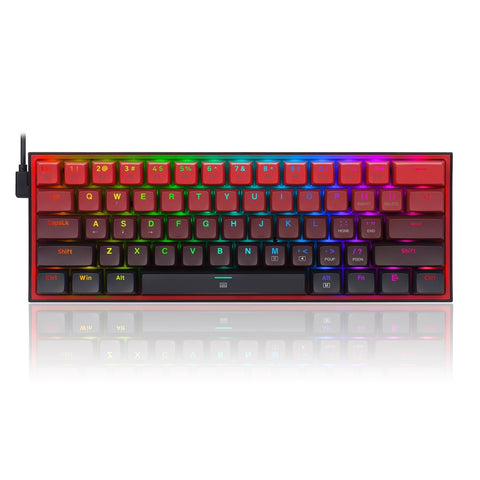Redragon Fizz RGB 61 Keys Mechanical Gaming Keyboard Red Blue Switch (K617GBR-RGB)
