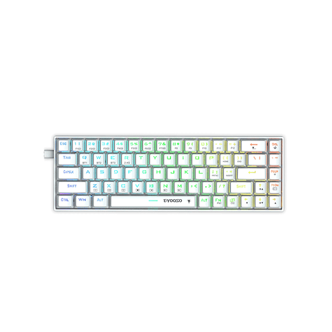 E-Yooso Z-686 RGB 68Keys 65% Four-mode Mechanical Gaming Keyboard [White]