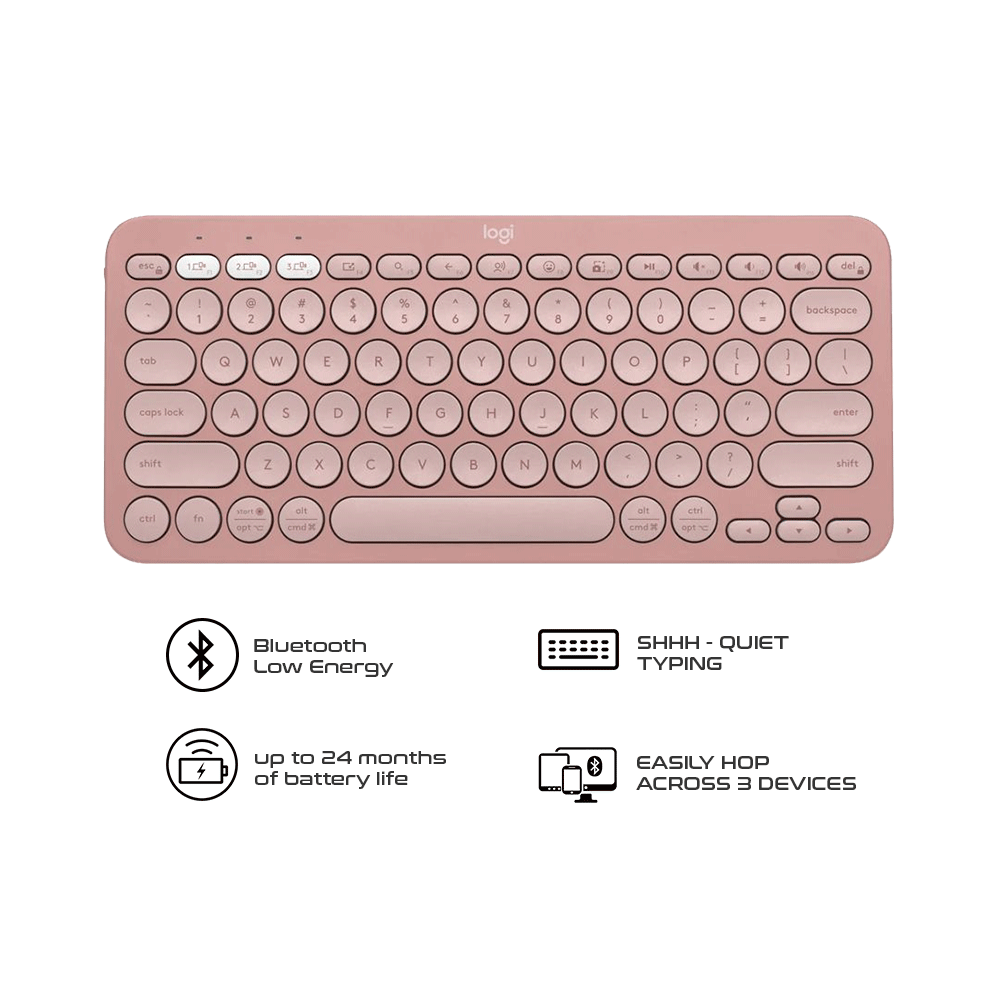Logitech K380S Pebble Keys 2 Keyboard Tonal