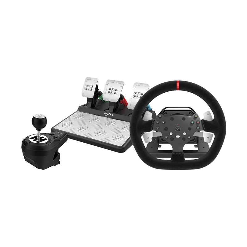 PXN V10 Force Feeback Steering Wheel w/ 3 Pedals and Shifter Bundle fo -  GameXtremePH