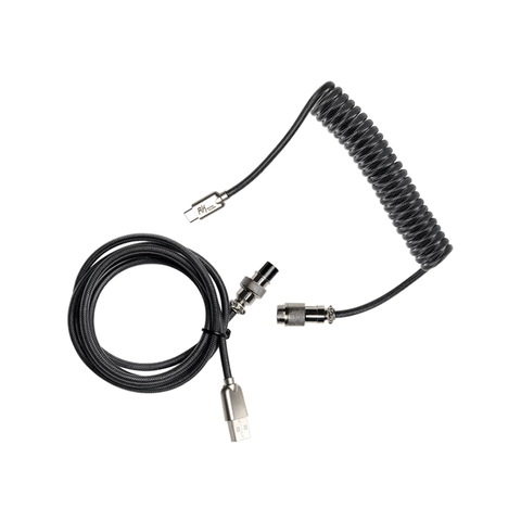 Royal Kludge Coiled Aviator Cable Black