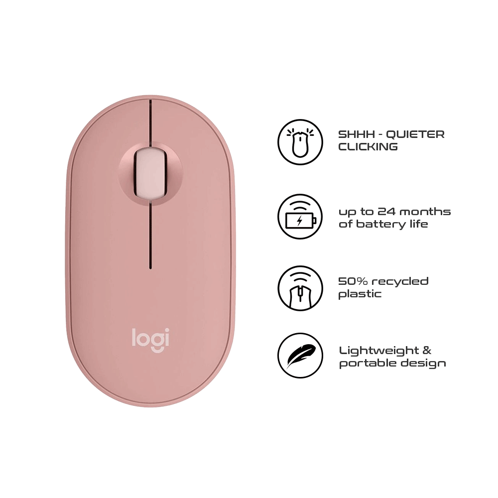 Logitech M350S Pebble Mouse 2 Tonal