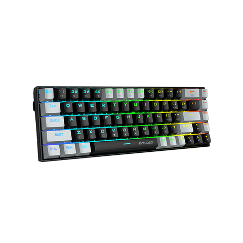 E-Yooso Z-686 RGB 68Keys 65% Mechanical Gaming Keyboard [Black/Grey] [Red Switches]