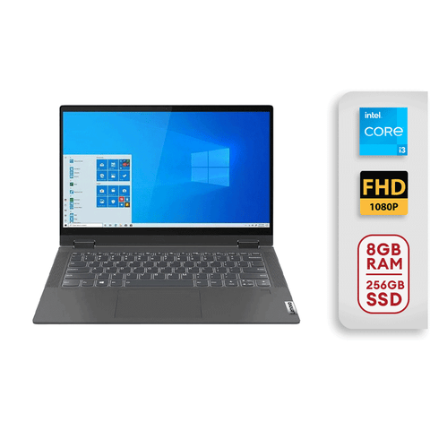 Lenovo Flex 5 14ITL05 FHD Touchscreen 2-in-1 Notebook Intel Core i3-1115G4 8GB RAM/256GB SSD Win11 [Graphite Gray] (82HS00R6US)