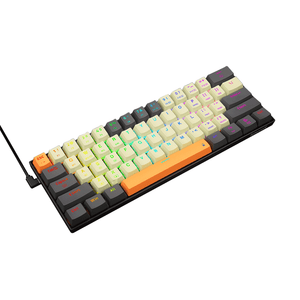 Redragon Ceraxes Pro Tri Mode RGB 61 Keys Mechanical Keyboard Cream-Gray-Orange Red Switch (K644CGO-RGB-PRO)