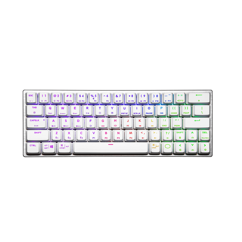 COOLER MASTER SK622 WIRELESS 60% MECHANICAL KEYBOARD [SILVER WHITE] WITH LOW PROFILE [BROWN SWITCHES]