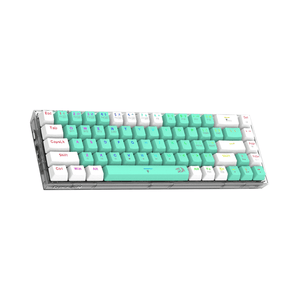 Redragon Castor Pro Tri Mode RGB 68 Keys Mechanical Keyboard Green-White Yellow Switch (K631RGB-PRO-GW)