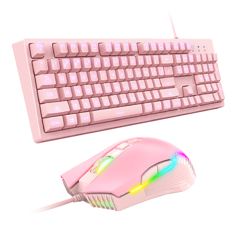 ONIKUMA ONIKUMA G25 + CW905 Wired Pink Gaming Keyboard Mouse Set